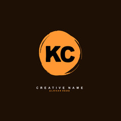 K C KC Initial logo template vector. Letter logo concept