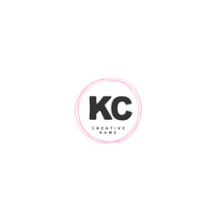 K C KC Initial logo template vector. Letter logo concept