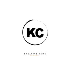 K C KC Initial logo template vector. Letter logo concept