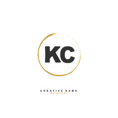 K C KC Initial logo template vector. Letter logo concept