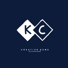K C KC Initial logo template vector. Letter logo concept