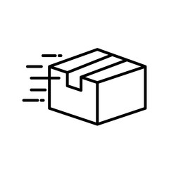 Delivery box line style icon vector design