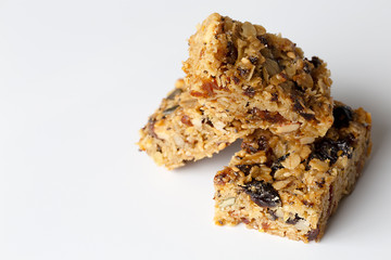 Oatmeal bars flap jack fruit nuts seeds healthy snacks