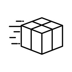 Delivery box line style icon vector design