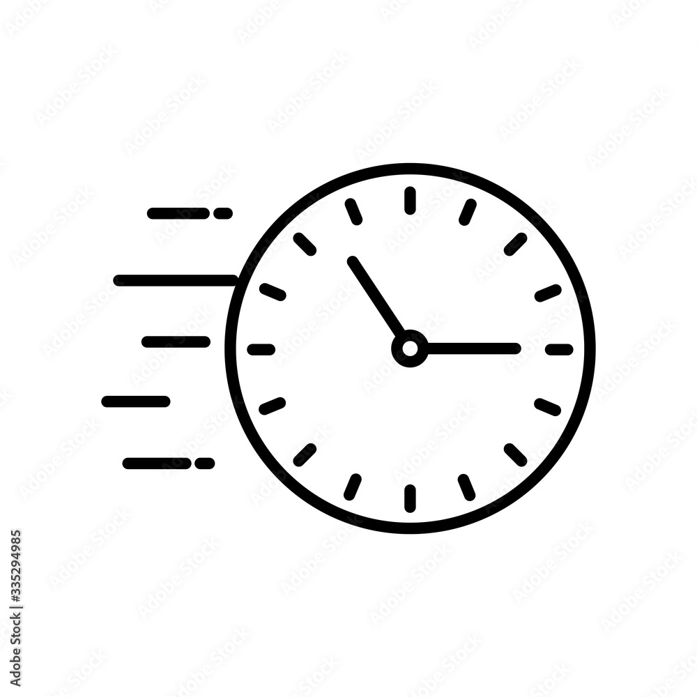 Wall mural isolated clock instrument line style icon vector design