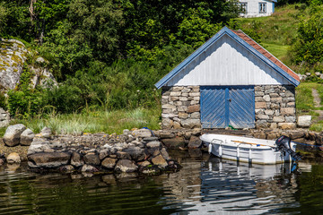 Typical scandinavian boat house
