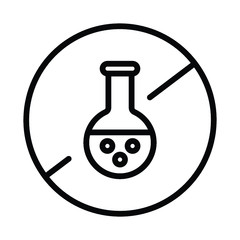 Phosphate free black outline icon