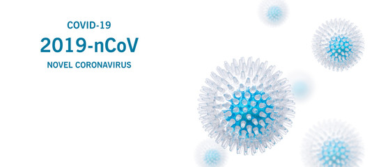 Image of flu COVID-19 virus cell. Coronavirus Covid 19 outbreak influenza background.