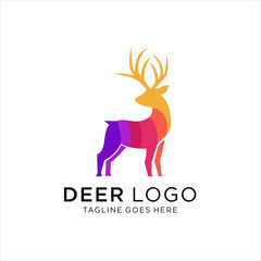 Logo illustration deer colorful gradient