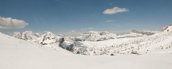Obraz premium Paesaggio Dolomitici invernali
