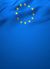 Waving flag of Europe European Union - Full page cover design