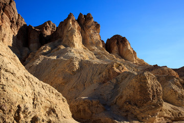 California / USA - August 22, 2015: The landscape at Golden Canyon in Death Valley National Park, California, USA