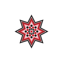 Aboriginal art dots painting icon logo design