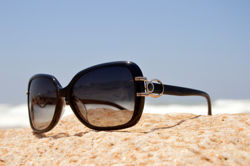 sunglasses on the beach