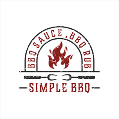 barbecue logo inspiration.modern design.vector illustration concept