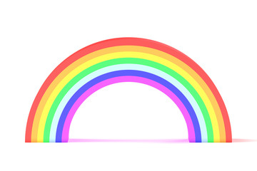 3Dレンダリングによる虹の背景用イラスト