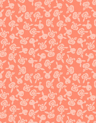 Japanese Cute Bunny Rabbit Vector Seamless Pattern
