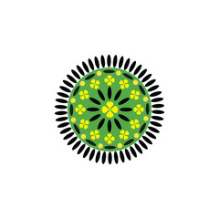 Aboriginal art dots painting icon logo design