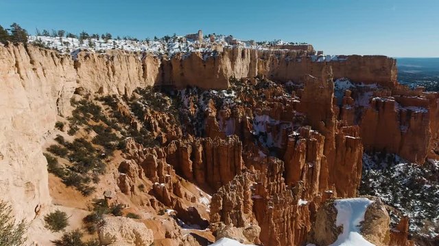 Paria View. Bryce Canyon Hoodoos in Winter. Utah, USA. Panning