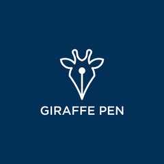 deer pen logo style line art