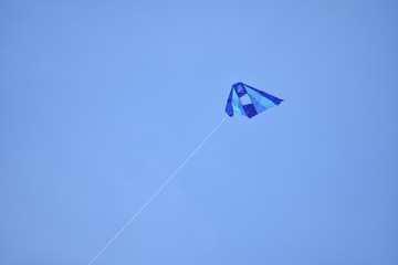 Penguin kite flying at old abandoned Tempelhofer Feld in Tempelhof Berlin Germany