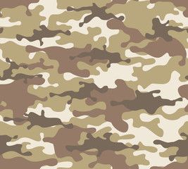 Desert camouflage. seamless pattern . Abstract camo. Military texture. Print on fabric and clothing. Vector