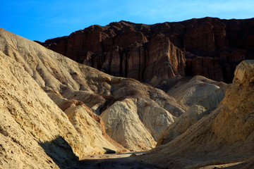 California / USA - August 22, 2015: The landscape at Golden Canyon in Death Valley National Park, California, USA
