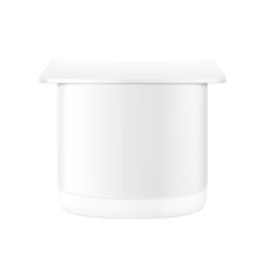 Yogurt packaging mockup. Vector illustration isolated on white background. Ready for use in your design. EPS10.	