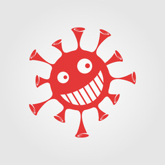 Virus icon isolated on white background. Vector illustration.