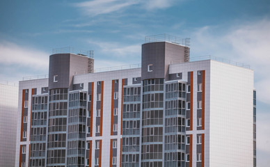 new apartment buildings. erected recently