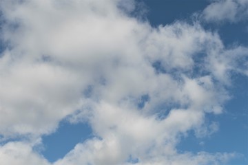 Blue sky with clouds 6, in April 2020.