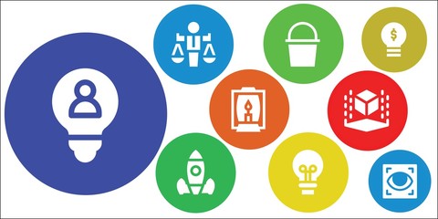 Modern Simple Set of innovation Vector filled Icons