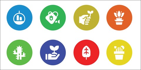Modern Simple Set of flora Vector filled Icons
