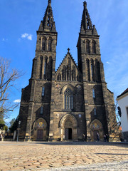 Old gothic Basilica in Prague