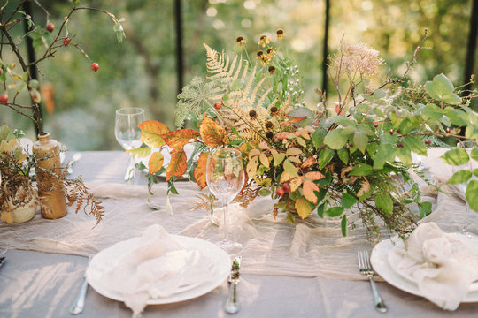 Fall table setting