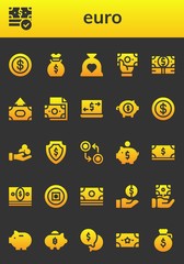euro icon set