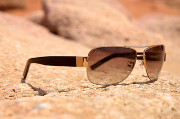 sunglasses on the beach