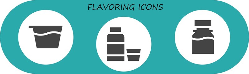 Modern Simple Set of flavoring Vector filled Icons