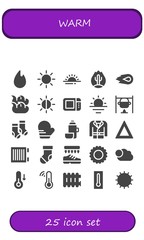 warm icon set