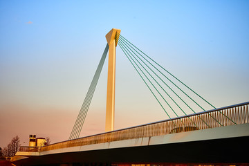 golden bridge in sunset light