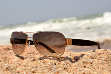 sunglasses on the beach