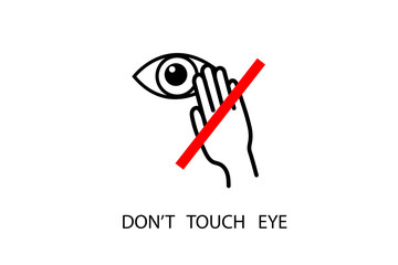 Don't touch eye icon vector EPS 10.