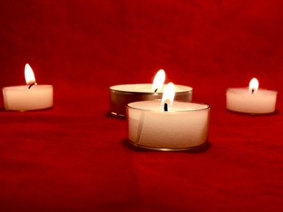 candles on a dark background
