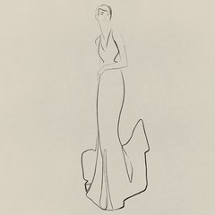 illustration of a woman in a dress