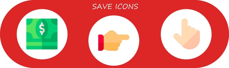 Modern Simple Set of save Vector flat Icons