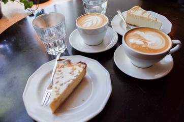 breakfast with coffee and cake
