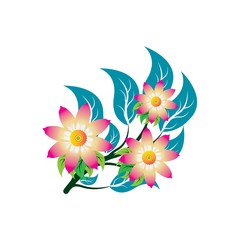 Fototapeta premium Flower Logo Design Vector Template