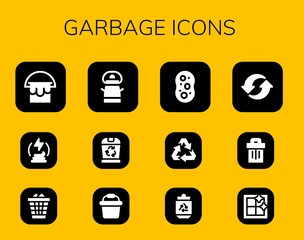 garbage icon set