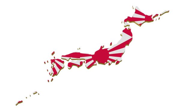 Set 3D map with many Countries. Map of Countries land border with flag. Countries map on white background. 3d rendering