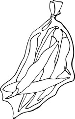 Printillustration beans in package